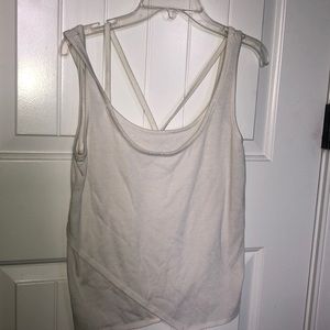 White tank top with a tulip bottom